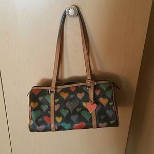 Dooney and Bourke heart print handbag